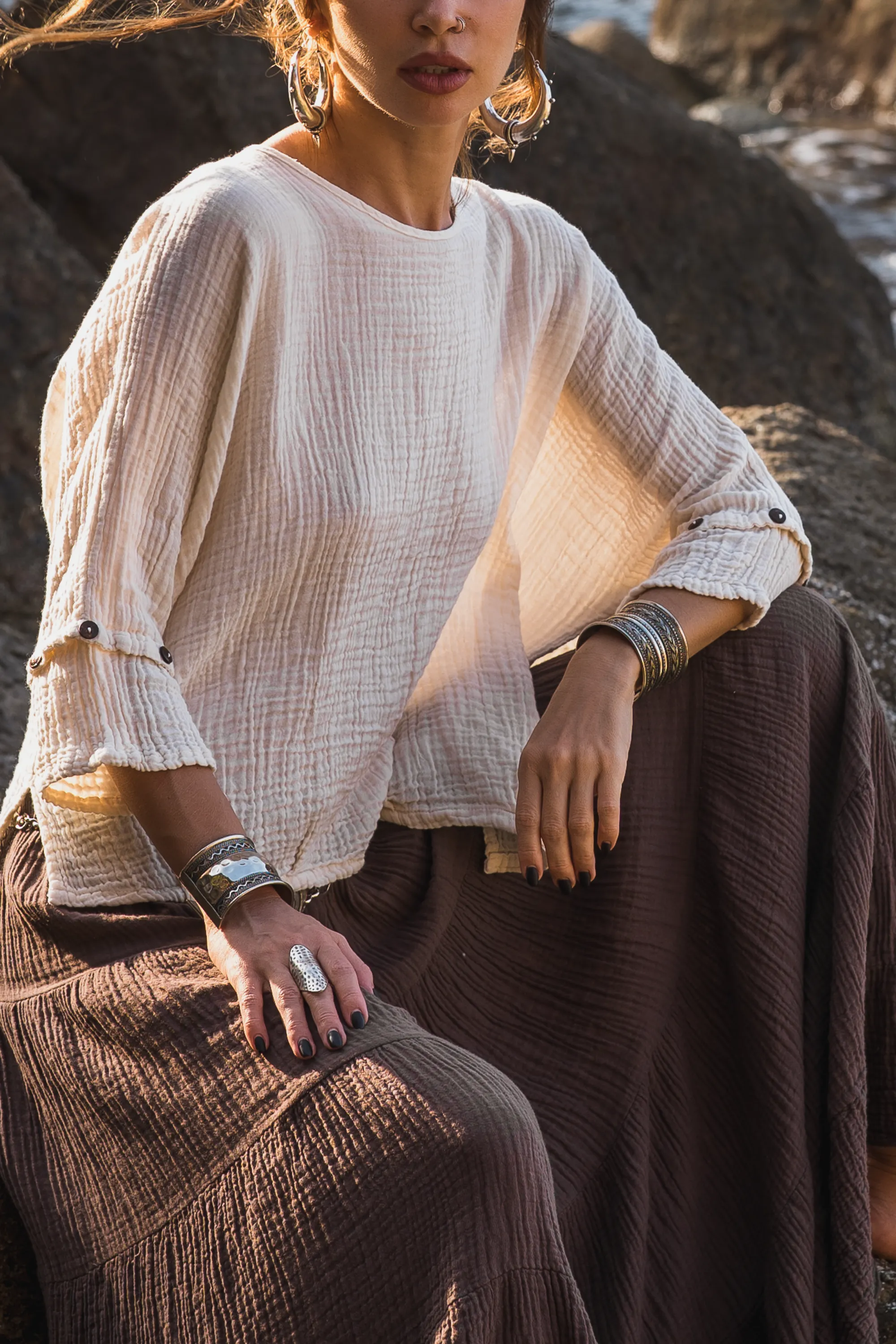 Alisa Boho Top Cream
