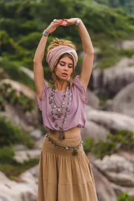 Cap Crop Top Sina Violet