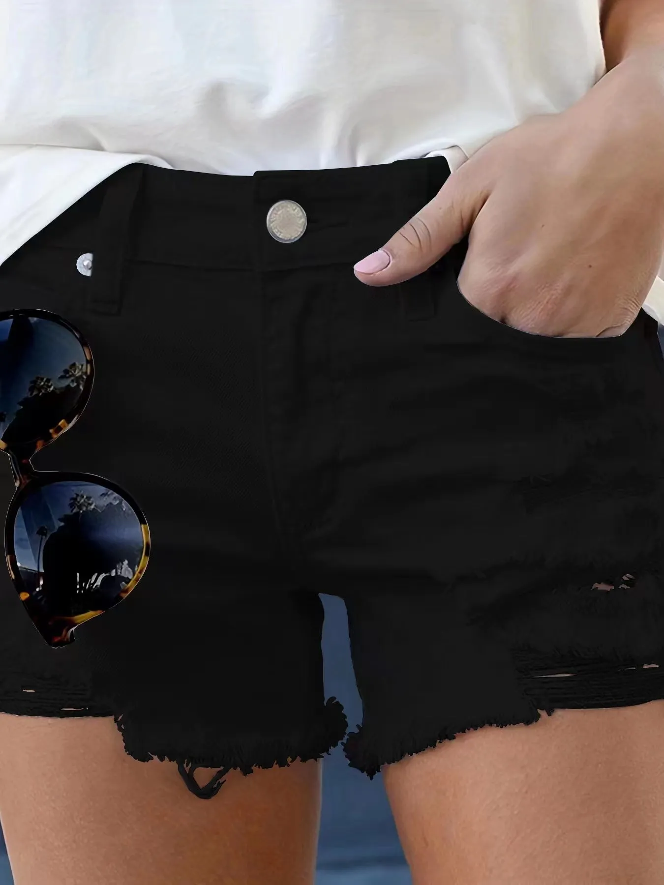 Fashion Fringe Denim Shorts