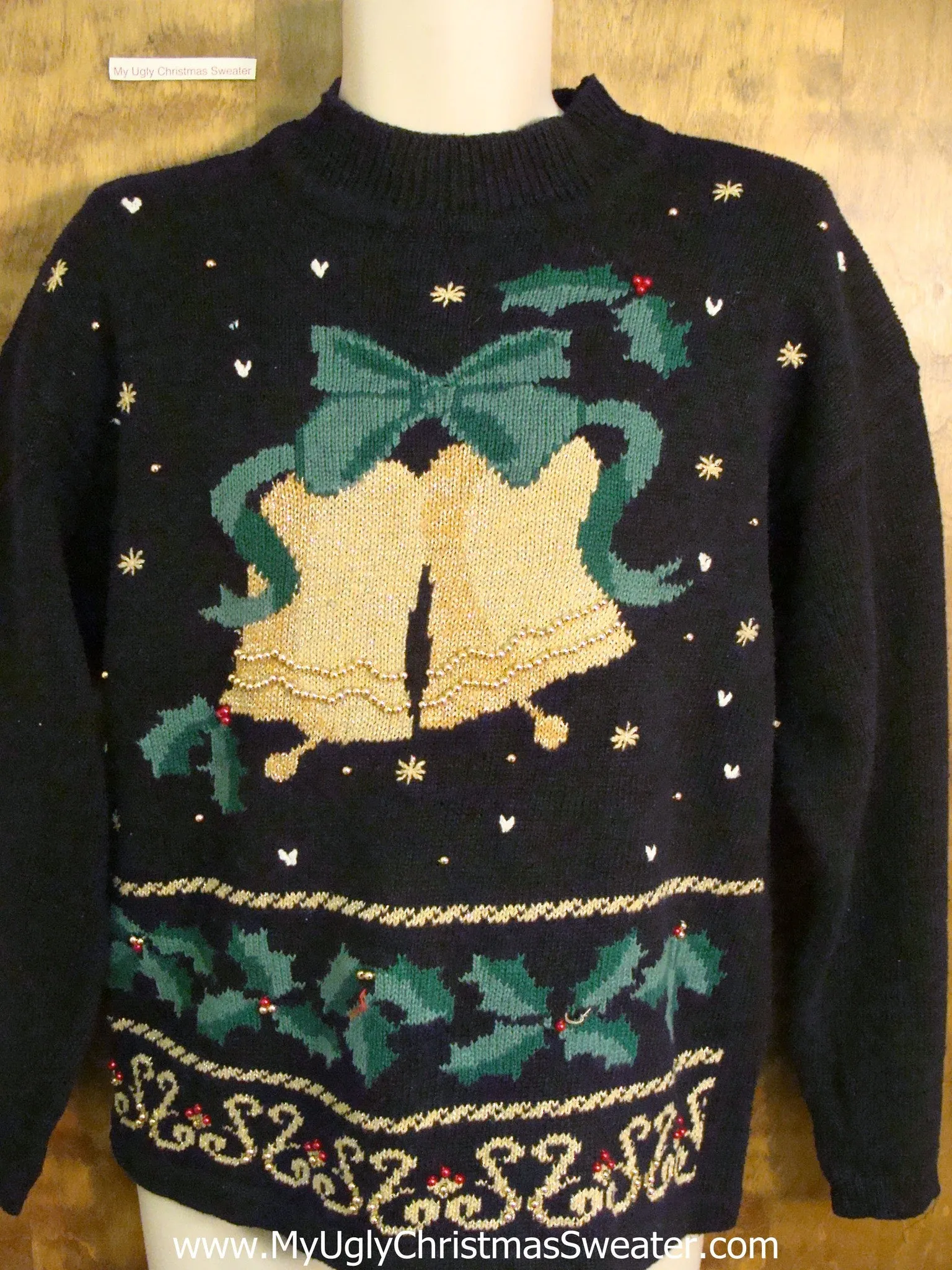 Horrible Twin Bells 80s Funny Christmas Sweater
