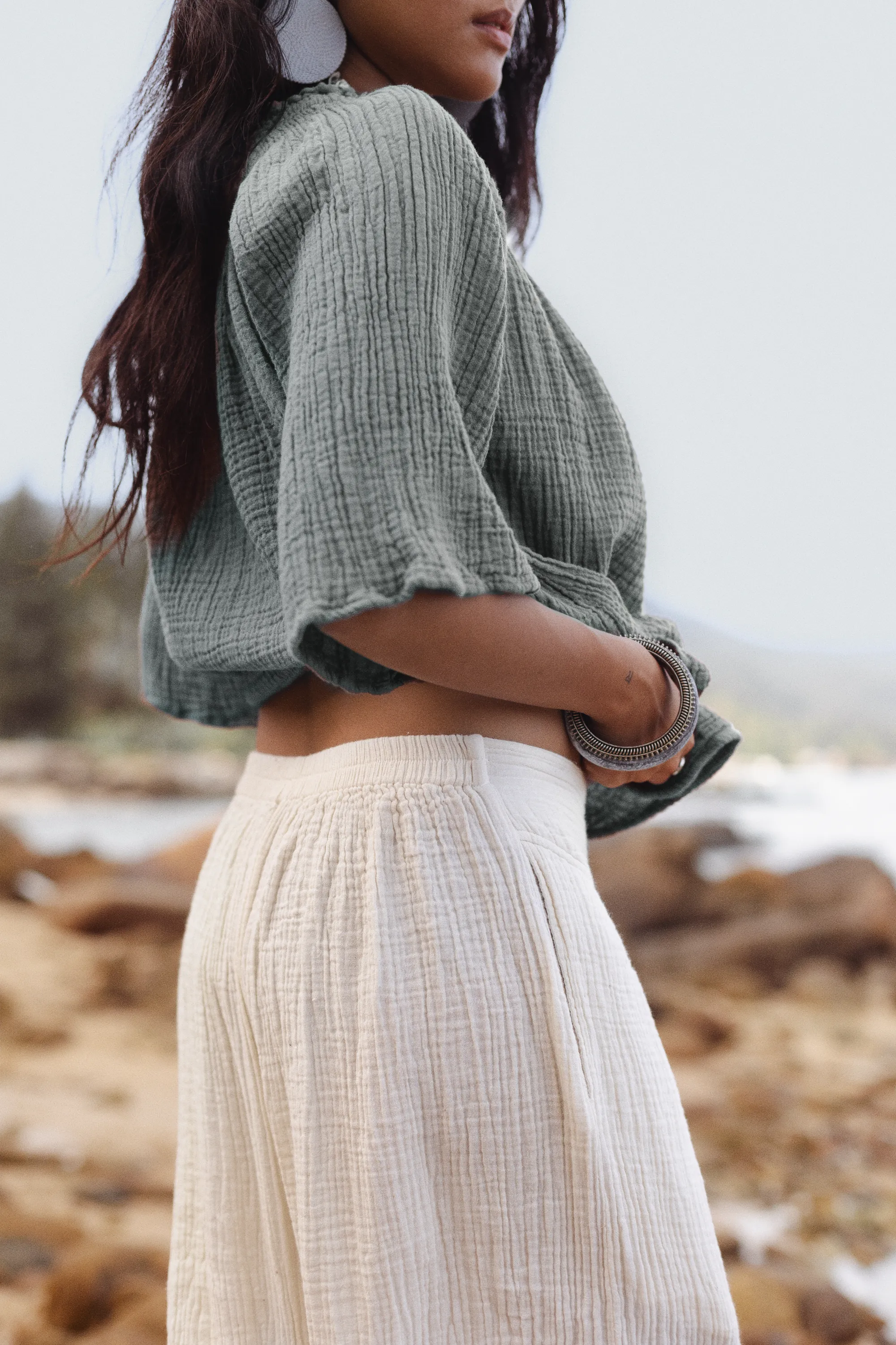 Maya Top Sage Grey