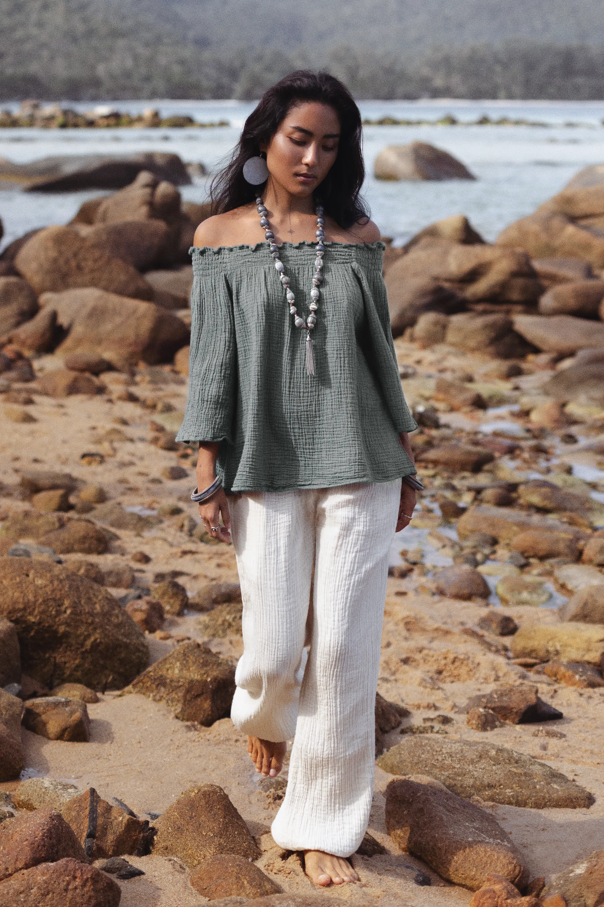 Maya Top Sage Grey