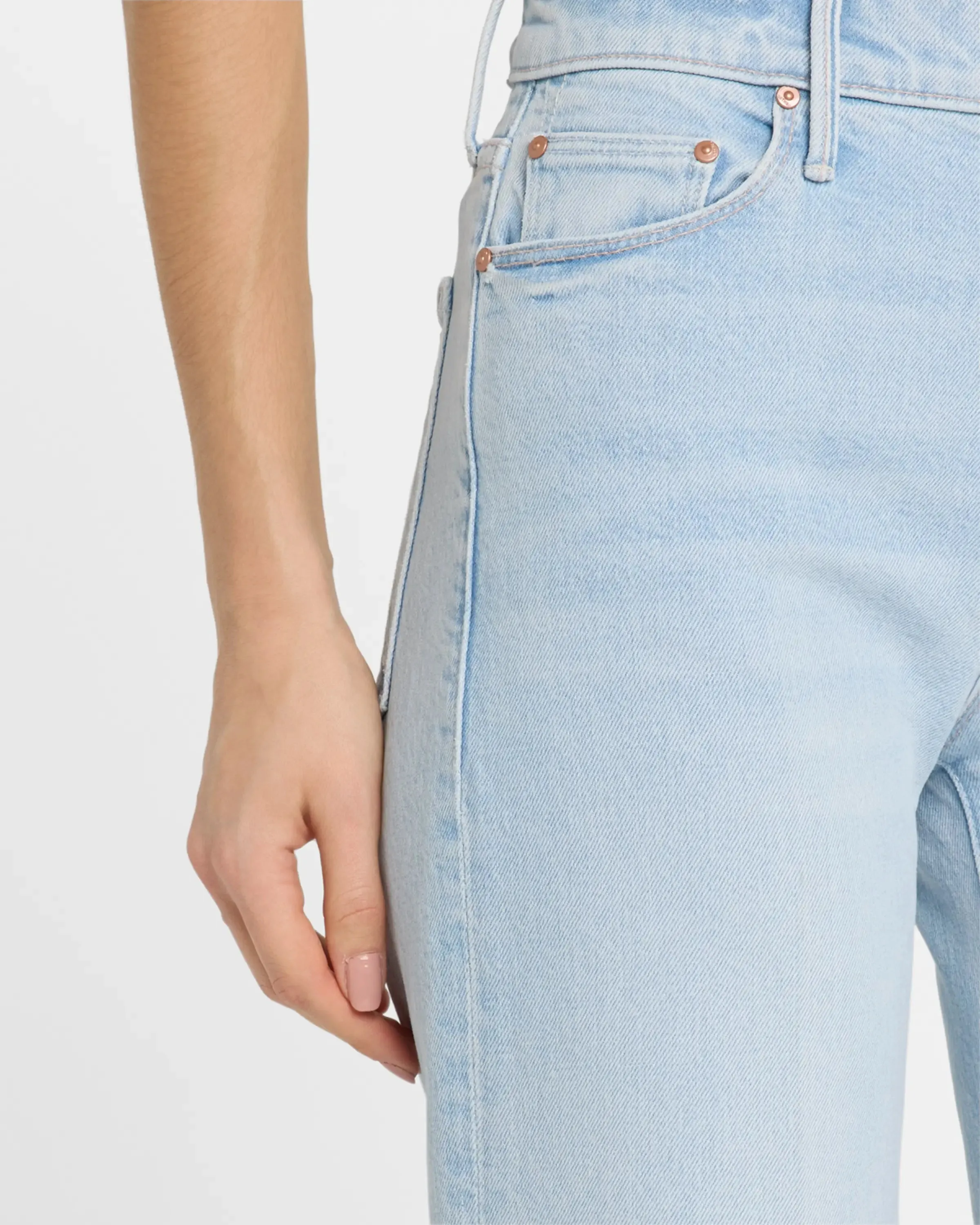 MOTHER DENIM THE TWISTER ANKLE FRAY