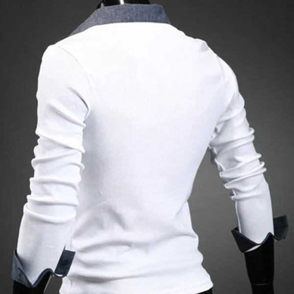 Solid Color Button Sweatshirt - Pullover Fleece White Black Sweatshirt
