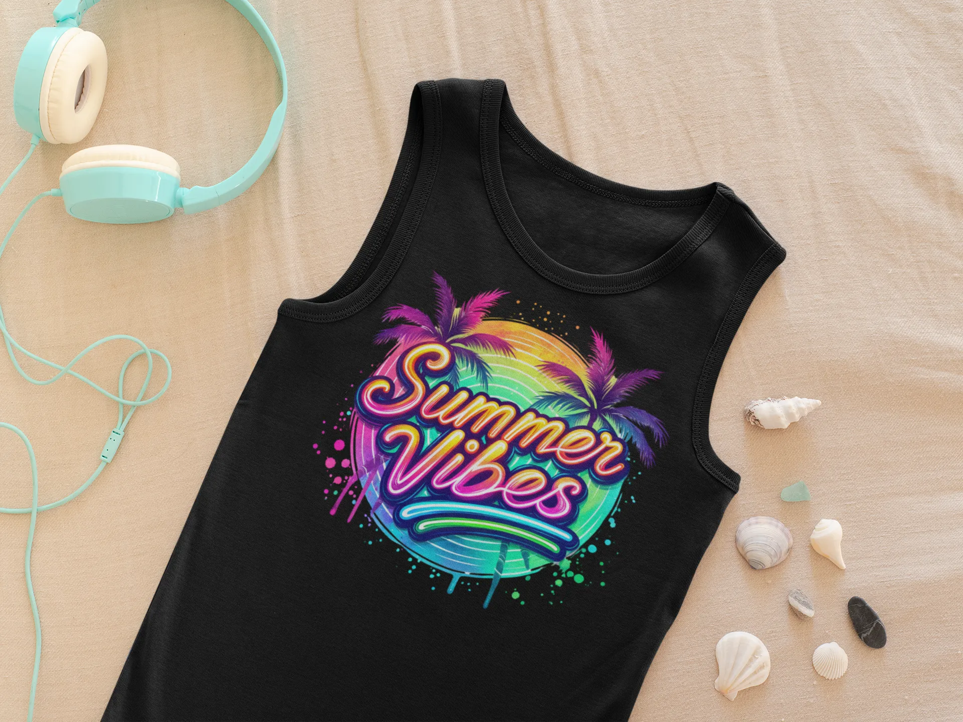 Summer Vibe – Breezy & Stylish Graphic Tank Top