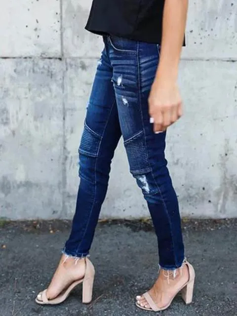 Vintage Ripped Stretch Jeans