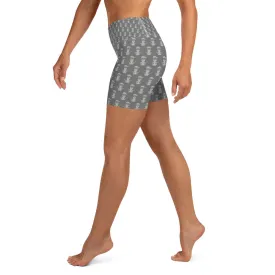 Yoga with Brett ~ grey on grey ~ High Waisted Yoga Shorts Yoga with Brett ~ grey on grey ~ High Waisted Yoga Shorts